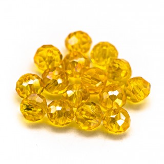 Бусины рондели 4*3мм (оранжевый прозрачный)